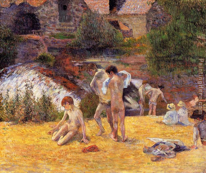 The Moulin du Bois d'Amour Bathing Place painting - Paul Gauguin The Moulin du Bois d'Amour Bathing Place art painting